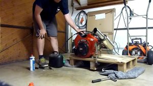 Briggs&STratton Vanguard v twin race mower engine test before racing...