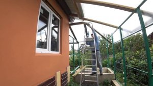 Строим современный курятник ч.37 Поликарбонатная крыша на вольеры.