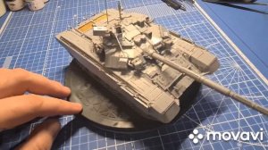 Российский ОБТ Т-90 (Звезда,  1:35) обзор перед покраской.