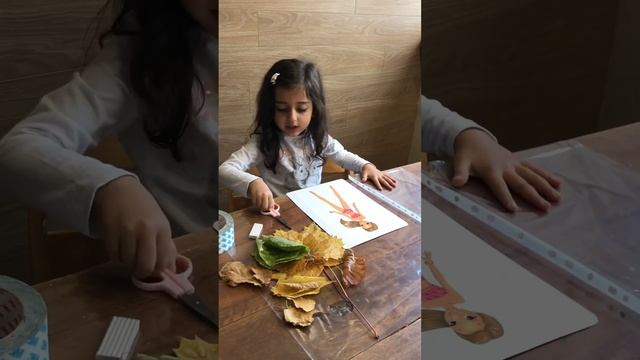 Создаём образ для куклы из осенних листьев|#Поделка из листьев|#Наряд для куклы|Платье смотреть онлайн