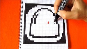 Амонг Ас Логотип Как нарисовать по клеточкам Among Us How to Draw Pixel Art Logo Picture
