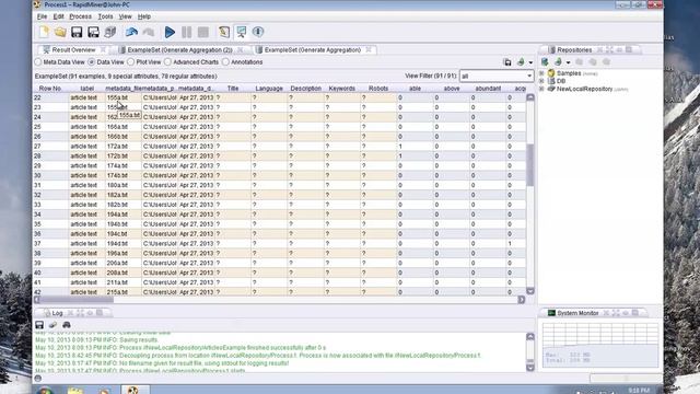 Java News Crawler and Rapidminer Keyword Analysis Project смотреть онлайн