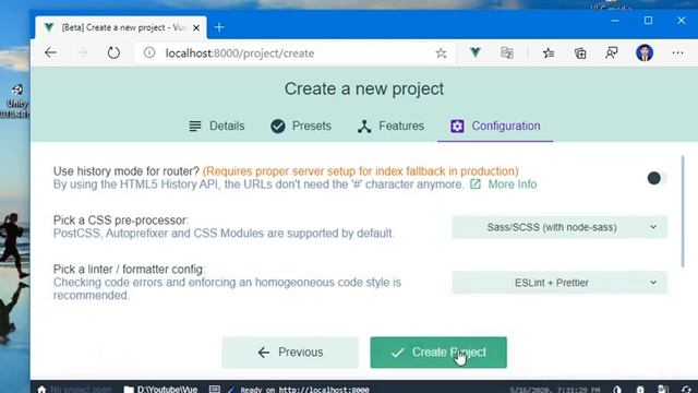 #2 Vue JS CLI - Creating Project with Vue UI смотреть онлайн