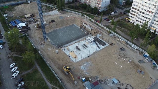 Новый проект строительства в микр-не Мещерское озеро, вид с высоты птичьего полёта // Сентябрь 2022