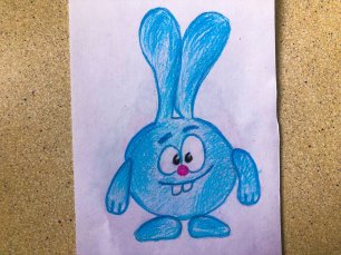 Как нарисовать смешарика Кроша карандашами // Для детей