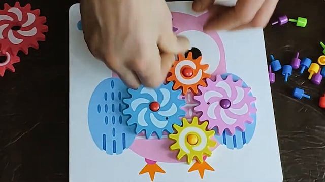 Детская развивающая деревянная игрушка - Весёлые Шестерёнки