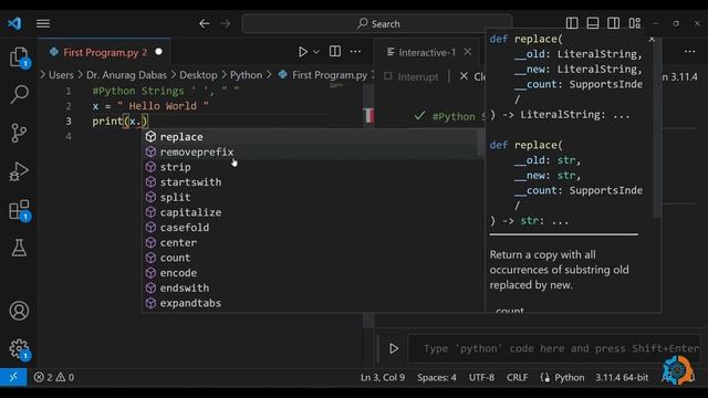 Python String Methods: Complete Guide with Examples | In Hindi