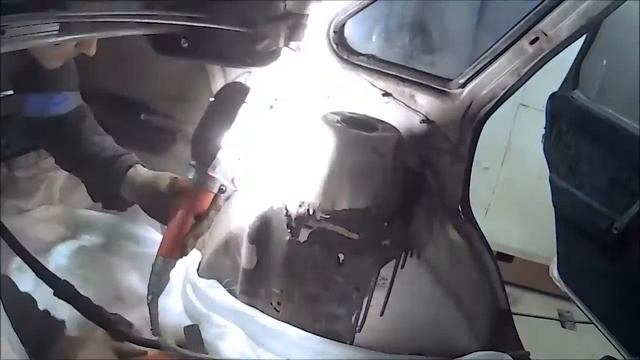 ВАЗ 99 ремонт задней чашки и брызговика 1я часть смотреть онлайн