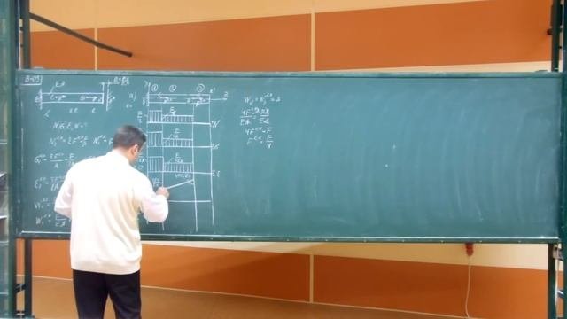 Сопротивление материалов. B-09 (растяжение/сжатие, две заделки, зазор справа).