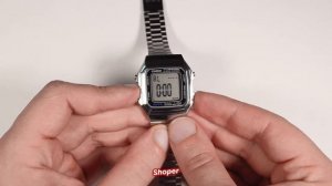 Обзор и настройка наручных часов CASIO A-178WEA-1A от Shoper.