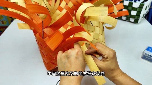 【零基础教程】新型材料环保仿竹藤编织零食收纳筐！新手快速入门教程，简单易学，眼会手会，一起来动手做一个吧！