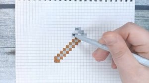 Рисунки по клеточкам → оружие из МАЙНКРАФТ / Как рисовать Minecraft / Лайк АРТ