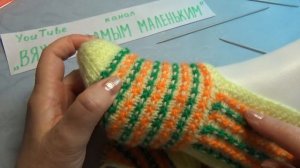 Вязание спицами домашние тапочки -следки #170