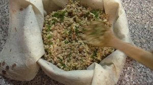 Пирог с мясом в тонком лаваше