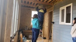 Пристройка к бытовке часть 5