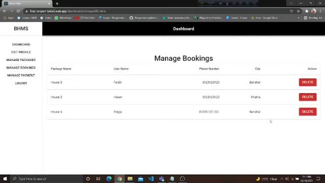 Bachelor's Housing Management System | React App Project. #reactjs #reactjsprojects #frontend