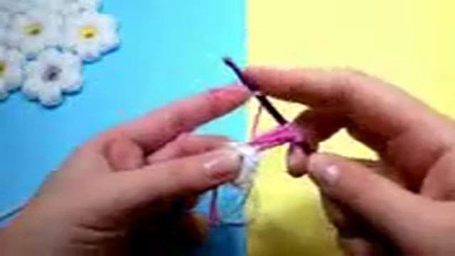 Вязание крючком. Цветочек