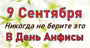 9 сентября народный праздник День Анфисы. Что нельзя делать. Народные традиции и приметы_Розмарин