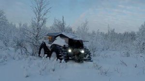 Шерп по снегу.