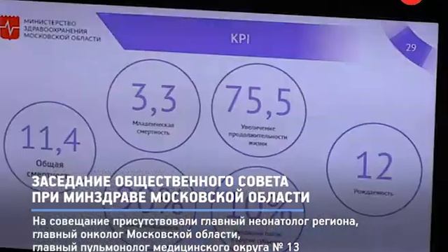 КРТВ. Заседание Общественного совета при Минздраве Московской области