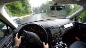 VW Touareg II 3.0 TDI V6 (2016) - POV Country Road and Autobahn Drive