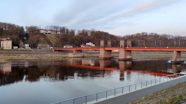 Kaunas Lithuania 4k|Каунас Литва,міст Вітаутаса,прогулянка містом