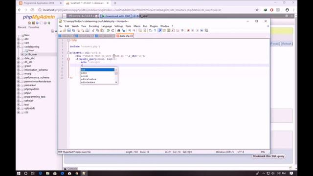 PHP MYSQL - Delete data from database (CRUD) смотреть онлайн