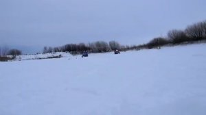 испытание снегоходов на скорость1 arctic cat bearcat 660 wt turbo и arctic cat bearcat z1 xt