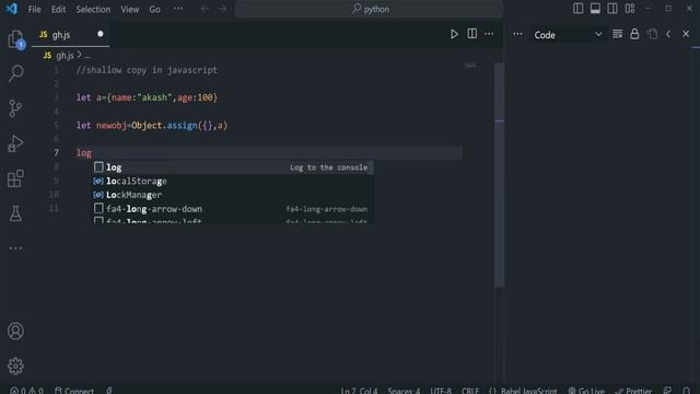 shallow copy in javascript | shallow copy vs deep copy