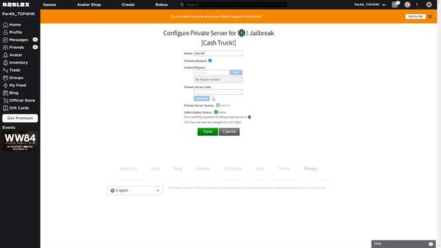 ROBLOX JAILBREAK БЕСПЛАТНЫЙ ВИП СЕРВЕР (Работает до 27.01.2021) смотреть онлайн