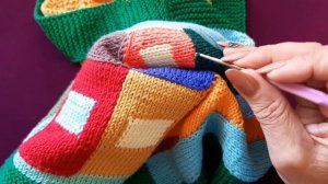 Декор полотна при вязании в технике интарсия спицами.