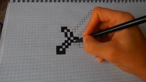 Как Легко Нарисовать Алмазный Меч Майнкрафт #21/How Easy It Is To Draw A Minecraft Sword