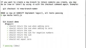 Automated git-bisect demo