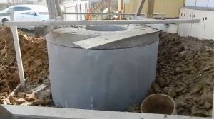 Большой септик из бетонных колец