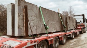 Перевозка ЖБИ, опять уходит воздух.