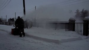 Снегоуборщик Crosser.  Тест, после ледяного дождя