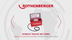 Электромуфтовый сварочный аппарат ROWELD ROFUSE 400 TURBO (Ровелд Рофьюз 400 ТУРБО)