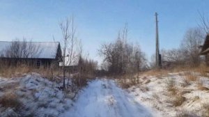 На ниве по зимнему лесу к заброшенным деревням.