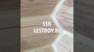 Одноэтажный дом из оцилиндрованного бревна под ключ «Шале» | Видео-обзор ССК-Лестрой