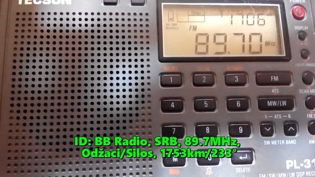 21.06.2020 10:19UTC, [Es], BB Radio, Сербия, 89.7МГц, 1753км