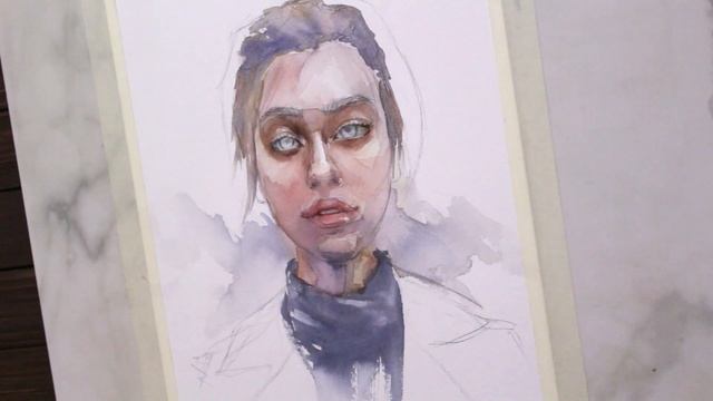 Портрет девушки акварелью | Watercolor portrait [speedpaint] смотреть онлайн