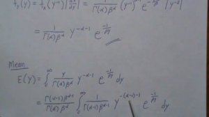 Mean and Variance of an Inverse Gamma Distribution