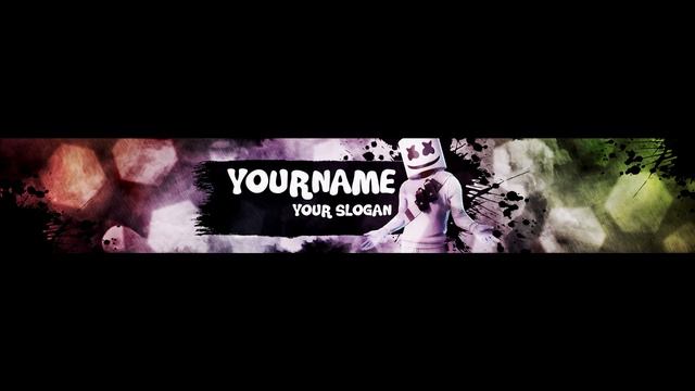 Fortnite Banner Template No Text | Marshmello Channel Art | Photoshop CS6 смотреть онлайн
