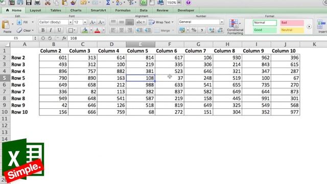 Hide, Unhide rows & columns | Excel Keyboard shortcuts