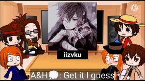 Anime characters react to Dazai (+Chuuya) ||Soukoku|| (Part 3)