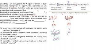 Resolvendo Questões de Reações Inorgânicas | UECE - aula 01