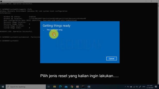 Could Not Find the Recovery Environment di Windows INI SOLUSINYA