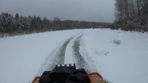 КВАДРОЦИКЛ BRP XMR ПО ГЛУБОКОМУ СНЕГУ! ДОРОГА К СТОЛУ!ЧАСТЬ ПЕРВАЯ! #квадроцикл #покатушка #brp