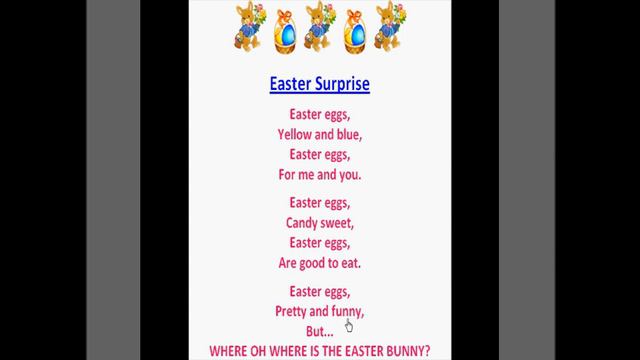 Easter Surprise (Children's Easter Poems)