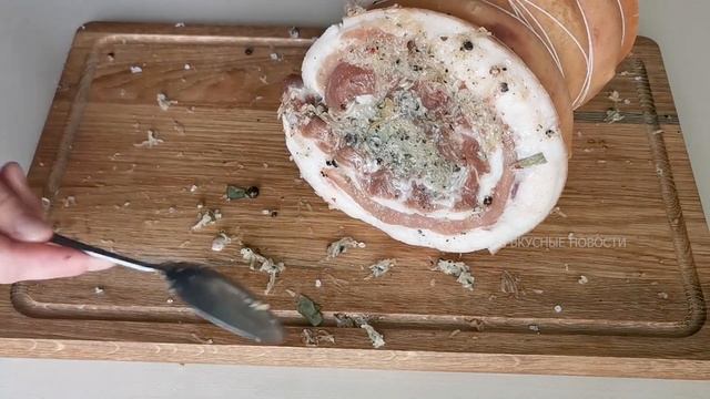 Сало в духовке ПОДЧЕРЕВОК запеченный в фольге